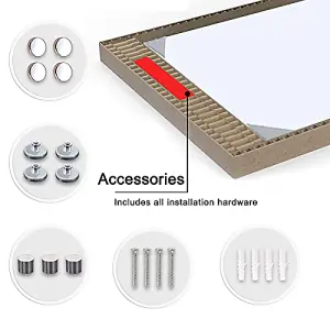 Dry Wipe Magnetic Glass Whiteboard Notice Board 45 x 60 cm Dry Erase - White