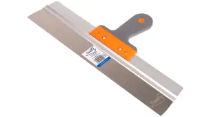 Toolty Filling Taping Spatula with Rubber Handle on Aluminium Profile 450/60mm Stainless Steel for Plastering Finishing Rendering