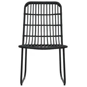 Berkfield Garden Chairs 2 pcs Poly Rattan Black