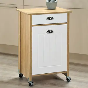 Wood Kitchen Cart Sonoma Oak