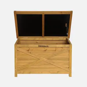 sweeek. Wooden storage box Alysse Natural 80x48x50 cm