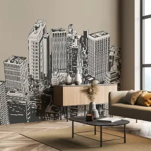 Origin Murals Urban Skyscrapers Natural Matt Smooth Paste the Wall Mural 300cm wide x 240cm high