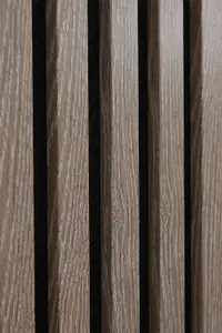 Acoustic Decorative Timber Slat Wall Panel - Walnut Dark Oak - 2400mm x 600mm