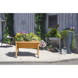 VegTrug Raised Wooden Planter Small Classic Natural