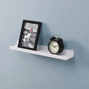 2 Piece Floating Shelf White / 4cm H x 48cm W x 10cm D