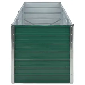 Berkfield Garden Raised Bed Galvanised Steel 240x80x77 cm Green