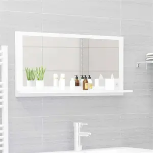 Dorlene Framed Wall Mounted Bathroom Mirror White / 60 cm