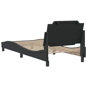 Berkfield Bed Frame without Mattress Black 100x200 cm Faux Leather