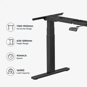 FlexiSpot Height Adjustable Standing Desk Frame with Improved Performance Dual Motor 160kg Load Capacity in White