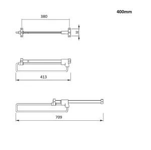 Pull-out clothes hanger - standard - 450mm