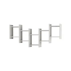 Dillow 10 Piece Floating Shelf Modern Wall-Mounted Storage and Display White