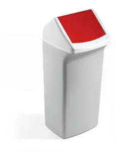 Durable DURABIN Square 40L Flip Swing Lid - Strong Recycling Bin Lid - Red