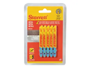 Starrett BU224-5 Metal Cutting Jigsaw Blades 24tpi - 50 x 7.5 x 1mm - Pack of 5