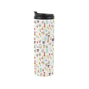 Artist Travel Mug - Novelty Artwork Painter Gift - Stainless Steel Vacuum-Sealed Double-Walled Hot/Cold Drinks Travel Flask