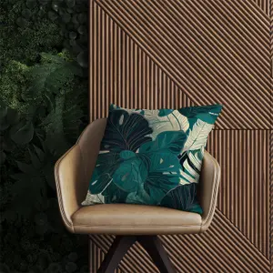 Tropical Green Leaves Outdoor Cushion 45cm x 45cm