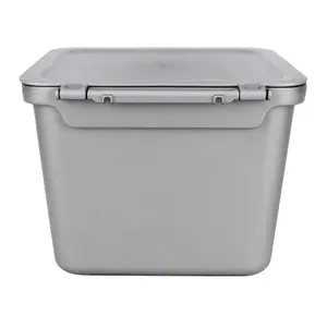 Easy Eco - 5L Kitchen Compost Caddy - Silver/Metallic