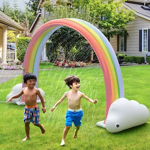 Teamson Kids Large Inflatable Rainbow Water Sprinkler, Water Play Fun for Garden