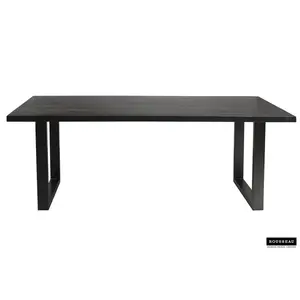 Rectangular Dining Table Mango Black / 76 H x 180 L x 90 W cm