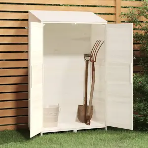 Berkfield Garden Shed White 102x52x174.5 cm Solid Wood Fir