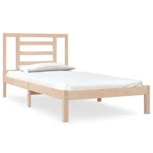 Berkfield Bed Frame Solid Wood Pine 90x190 cm 3FT Single