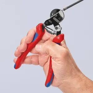 Draper KNIPEX 95 62 160 SB Wire Rope Cutter also for high-strength wire rope with multi-component grips burnished, 160mm 04598