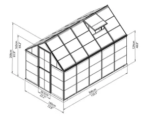 Palram - Canopia Mythos Silver 6x10 Greenhouse