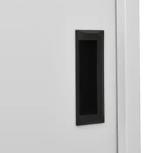 Berkfield Office Cabinet with Sliding Door Light Grey 90x40x180 cm Steel