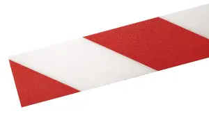 Durable DURALINE Safety Non-Slip Hazard Warning Tape - 50mm x 30m - Red/White