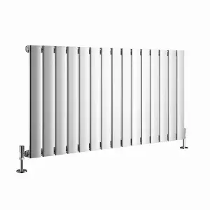 Right Radiators 600x1020 mm Horizontal Single Flat Panel Designer Radiator Chrome