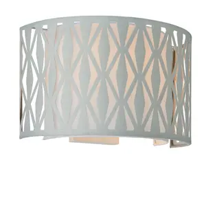 Toni Fabric Grey LED Wall light