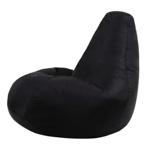 Veeva Recliner Indoor Outdoor Bean Bag Black Bean Bag Chair