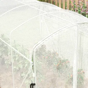 Outsunny 3 x 2 x 2m Polytunnel Greenhouse with Door, Galvanised Steel Frame