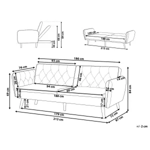 Sofa Bed BARDU Dark Green Velvet