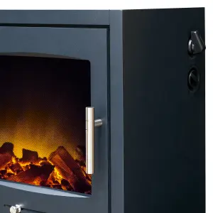 Adam Bergen Electric Stove in Charcoal Grey