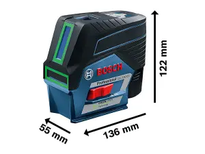 BOSCH GCL 2-50CG + RM2 AA batteries Cross line laser