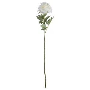 Hill Interiors Peony White Classic Faux Plant