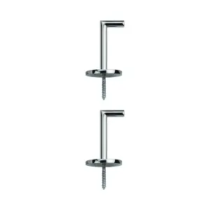 GoodHome Olympe Polished Grey Chrome effect Curtain tie back, Set of 2