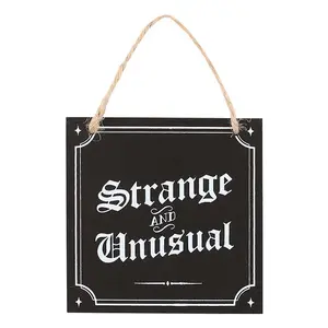 Something Different Strange And Unusual Hanging Sign Black/White (One Size)