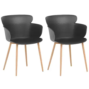 Set of 2 Dining Chairs SUMKLEY Black