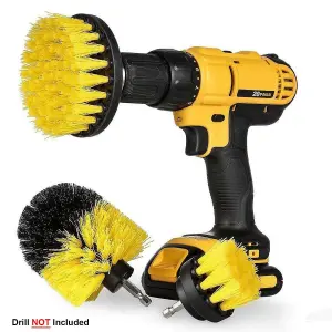 3PC Cleaning Brush Cleaner Drill Tool Electric Power Scrubber Kitchen Bath Car