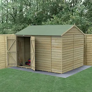 4LIFE Reverse Apex Shed 10x8 - Double Door - No Windows