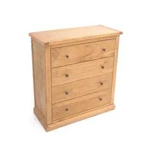 Lucca 4 Drawer Chest of Drawers Brass Knob