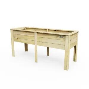 OutdoorGardens 1.8m Wooden Raised Deep Planter