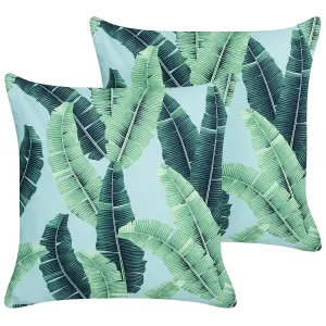 Set of 2 Outdoor Cushions BOISSANO Green