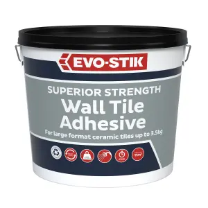 Evo-Stik Ready mixed White Wall tile Adhesive, 13.36kg