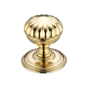 Fulton & Bray Passage Door Knob (Set of 2) Polished Brass