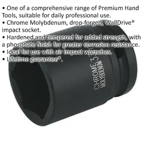 33mm Chromoly Forged Impact Socket - Heavy Duty 3/4 Inch Drive