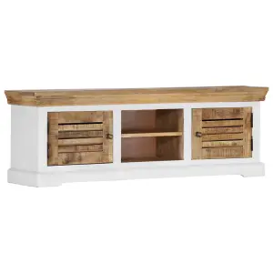 Berkfield TV Cabinet 118x30x40 cm Solid Mango Wood