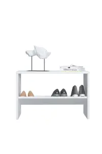 Mio Shoe Storage Rack 2 Tier Shoe Shelves, 68 x 25 x 44 cm, White