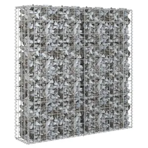 Berkfield Gabion Wall with Covers Galvanised Steel 80x20x100 cm